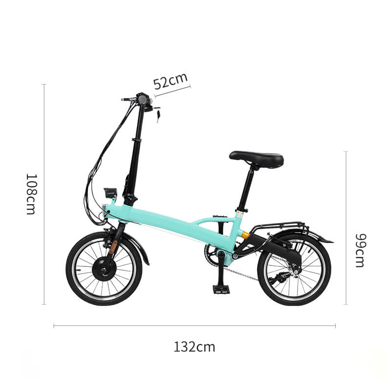 TDR13Z-F 16 inch pedal assist lithium power portable folding ebike 